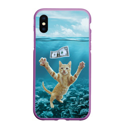 Чехол для iPhone XS Max матовый Nirvana  Cat 