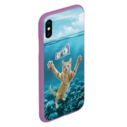 Чехол для iPhone XS Max матовый Nirvana  Cat  - фото 2