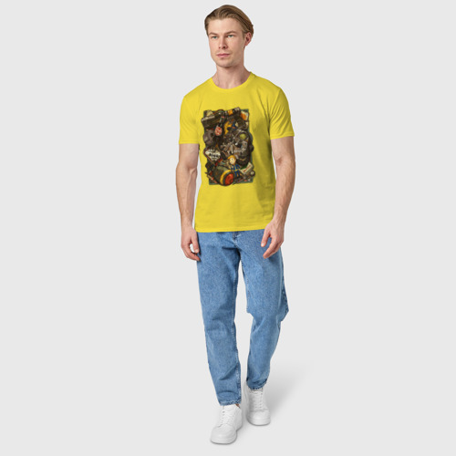 Мужская футболка хлопок Fallout swag, цвет желтый - фото 5