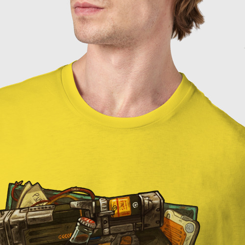 Мужская футболка хлопок Fallout swag, цвет желтый - фото 6