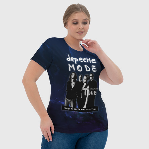 Женская футболка 3D Depeche Mode - Devotional тур, цвет 3D печать - фото 6