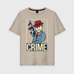 Женская футболка хлопок Oversize Vault crime 