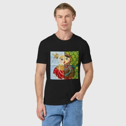 Мужская футболка хлопок Матрешка двуликая картина - фото 2