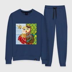 Женский костюм хлопок Матрешка двуликая картина