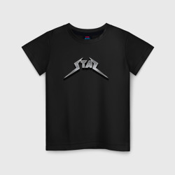 Детская футболка хлопок Стас в стиле рок-группы Металлика