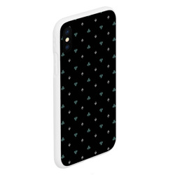 Чехол для iPhone XS Max матовый Карточные масти на чёрном фоне - фото 2