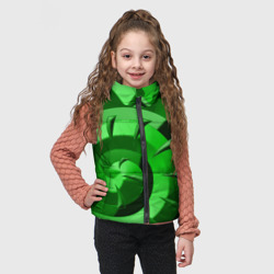 Детский жилет утепленный 3D Зеленая раковина - фото 2