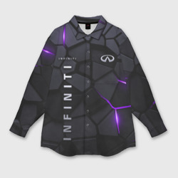 Мужская рубашка oversize 3D Infiniti - плиты с эффектом свечения