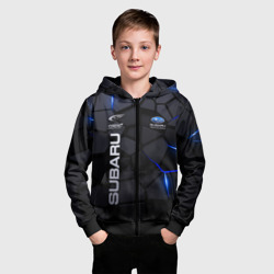 Детская толстовка 3D на молнии Subaru - плиты с эффектом свечения - фото 2