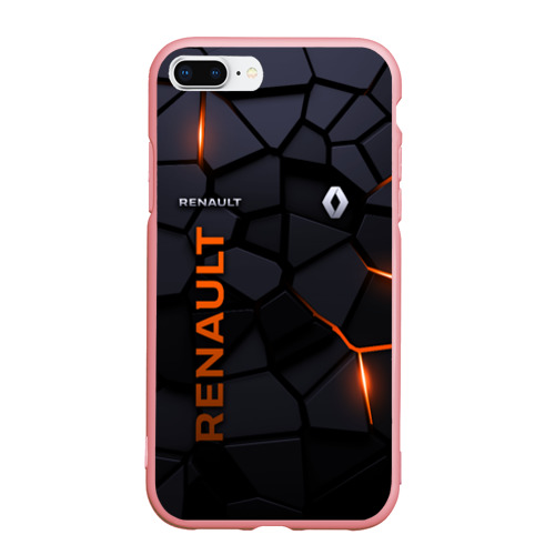 Чехол для iPhone 7Plus/8 Plus матовый Renault - плиты с эффектом свечения, цвет баблгам