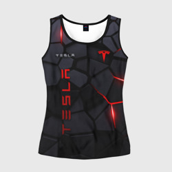 Женская майка 3D Tesla - плиты с эффектом свечения