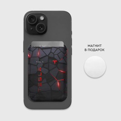 Картхолдер Magsafe магнитный Tesla - плиты с эффектом свечения - фото 2