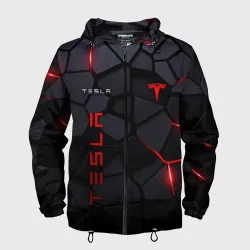 Мужская ветровка 3D Tesla - плиты с эффектом свечения