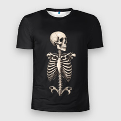 Мужская футболка 3D Slim Скелет улыбается