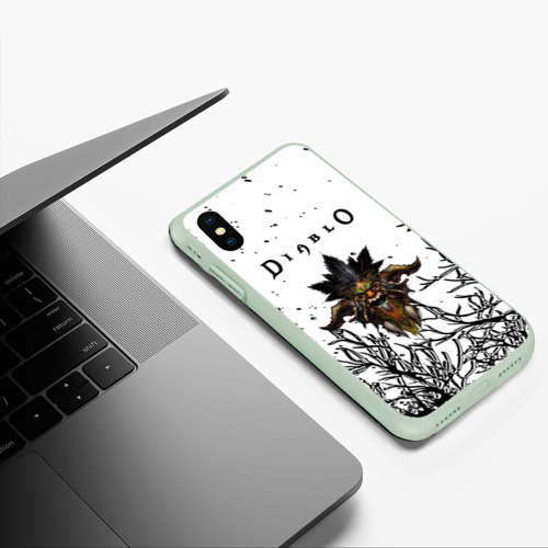 Чехол для iPhone XS Max матовый Diablo demon 2023, цвет салатовый - фото 5