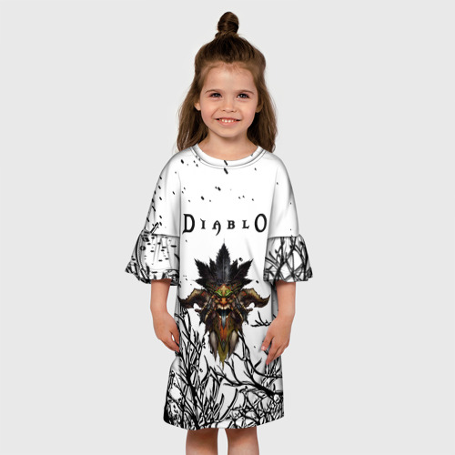 Детское платье 3D Diablo demon 2023, цвет 3D печать - фото 4