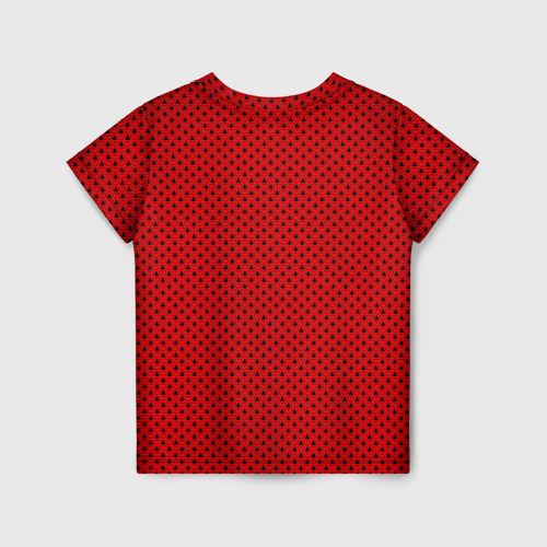 Детская футболка 3D Красно-чёрный маленькие сердчеки, цвет 3D печать - фото 2
