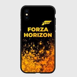 Чехол для iPhone XS Max матовый Forza Horizon - gold gradient посередине