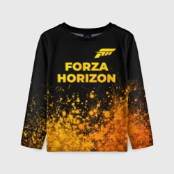 Детский лонгслив 3D Forza Horizon - gold gradient посередине
