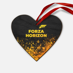 Деревянная игрушка Сердце Forza Horizon - gold gradient посередине