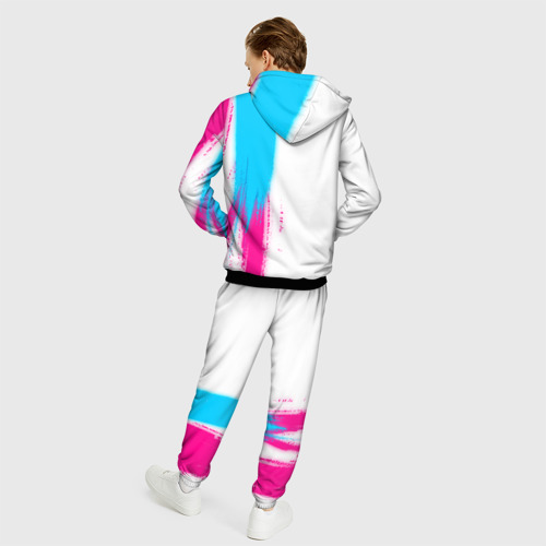 Мужской костюм 3D Saints Row neon gradient style по-вертикали, цвет черный - фото 4
