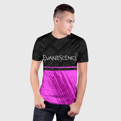 Мужская футболка 3D Slim Evanescence rock legends посередине, цвет 3D печать - фото 3