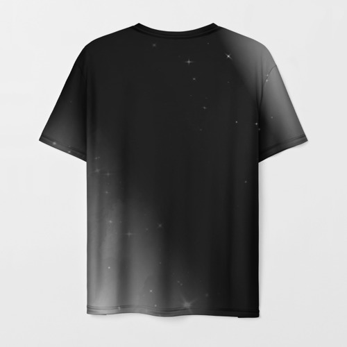 Мужская футболка 3D Placebo glitch на темном фоне посередине, цвет 3D печать - фото 2