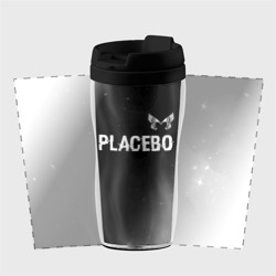 Термокружка-непроливайка Placebo glitch на темном фоне посередине - фото 2