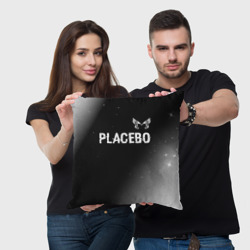 Подушка 3D Placebo glitch на темном фоне посередине - фото 2