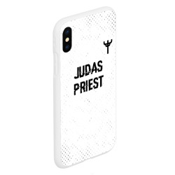 Чехол для iPhone XS Max матовый Judas Priest glitch на светлом фоне посередине - фото 2