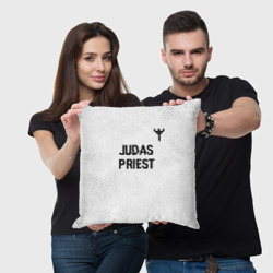 Подушка 3D Judas Priest glitch на светлом фоне посередине - фото 2