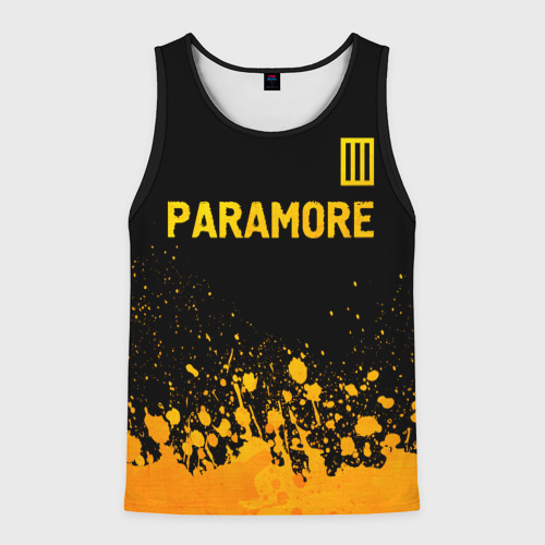 Мужская майка 3D Paramore - gold gradient посередине, цвет 3D печать