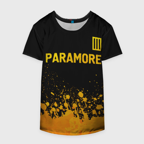 Накидка на куртку 3D Paramore - gold gradient посередине, цвет 3D печать - фото 4