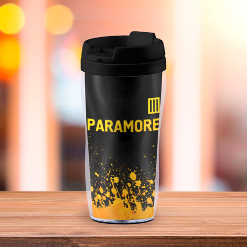 Термокружка-непроливайка Paramore - gold gradient посередине - фото 3