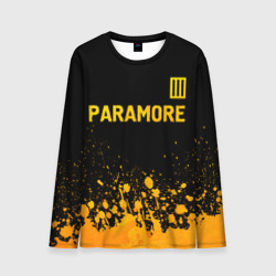 Мужской лонгслив 3D Paramore - gold gradient посередине