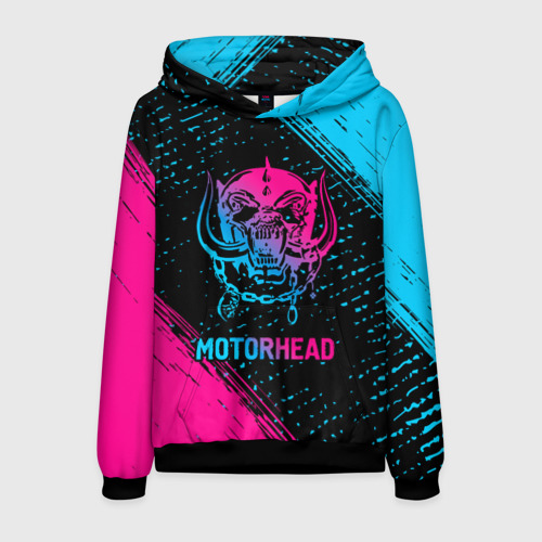 Мужская толстовка 3D Motorhead - neon gradient, цвет черный