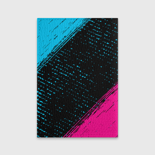 Обложка для паспорта матовая кожа Motorhead - neon gradient - фото 2