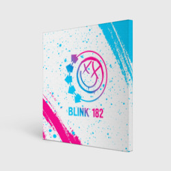 Холст квадратный Blink 182 neon gradient style