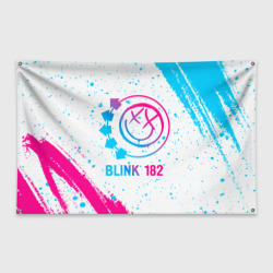 Флаг-баннер Blink 182 neon gradient style