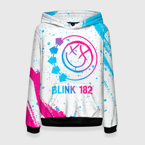 Женская толстовка 3D Blink 182 neon gradient style, цвет 3D печать