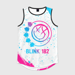 Мужская спортивная майка 3D Blink 182 neon gradient style