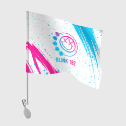 Флаг для автомобиля Blink 182 neon gradient style