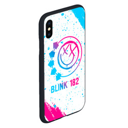 Чехол для iPhone XS Max матовый Blink 182 neon gradient style - фото 2