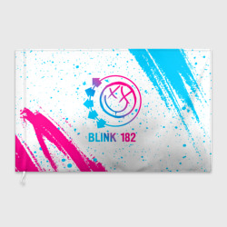 Флаг 3D Blink 182 neon gradient style