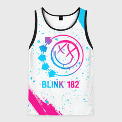 Мужская майка 3D Blink 182 neon gradient style