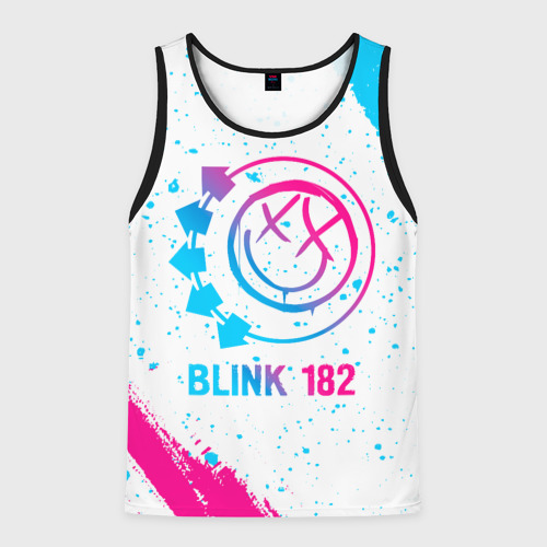 Мужская майка 3D Blink 182 neon gradient style, цвет 3D печать