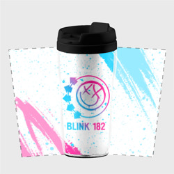 Термокружка-непроливайка Blink 182 neon gradient style - фото 2