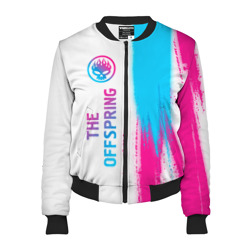 Женский бомбер 3D The Offspring neon gradient style по-вертикали