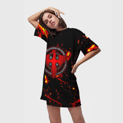 Платье-футболка 3D Thirty Seconds to Mars metall - фото 2