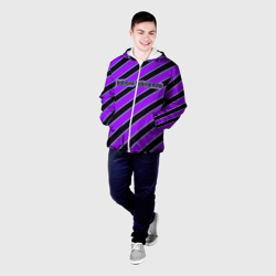 Мужская куртка 3D Ъырка съкырка фиолетовая - фото 2